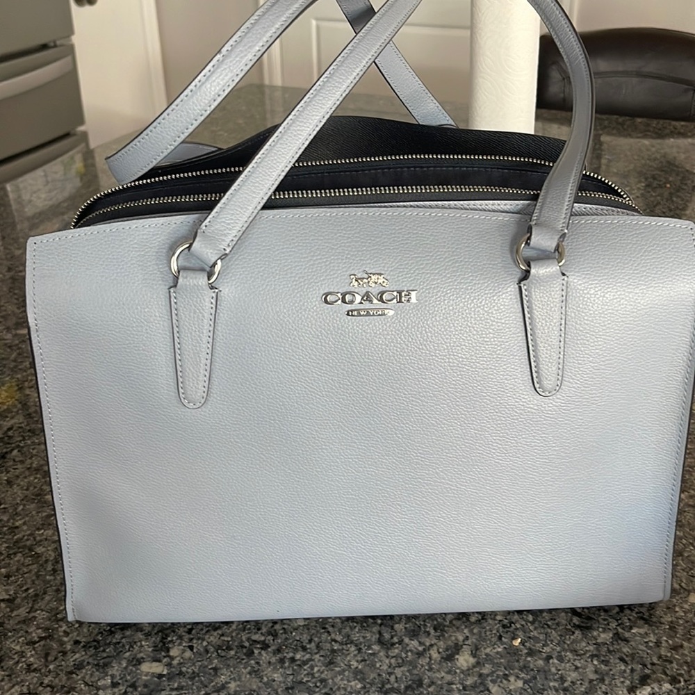Blue coach large tote